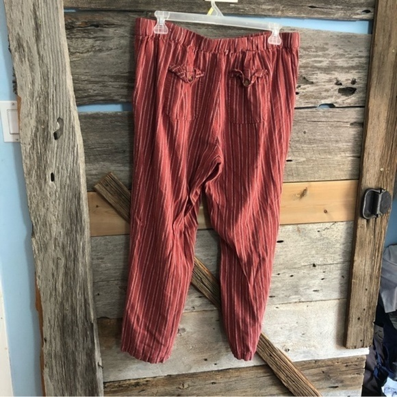 MAURICES Size XL Rust Loose Fit Striped Pants - Picture 3 of 6